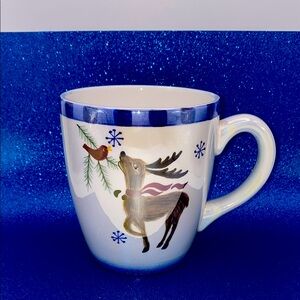 Atico Glazed Stoneware Whimsical Reindeer Colossal 24 Ounce Mug